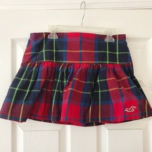 Hollister Red Plaid Skater Skirt